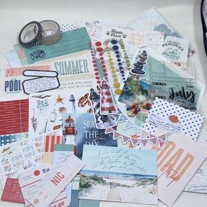 Cocoa Daisy July Summer Travel Stationary Memory Keeping Planning Kit 15+ pcs